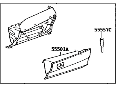 Toyota 55303-06040-B0 Panel Sub-Assembly, Instrument, Lower