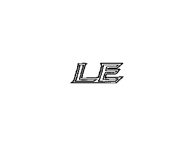 Toyota 75443-06180 Nameplate, Rear 75443-06180 Toyota Nameplate, Rear Illustration 1 of 1