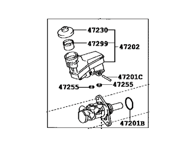 Toyota 47201-06420 Cylinder Sub-Assembly, Brake Master W/Plate