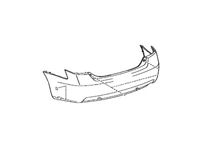 Toyota 52159-33918 Cover, Rear Bumper, Driver Side