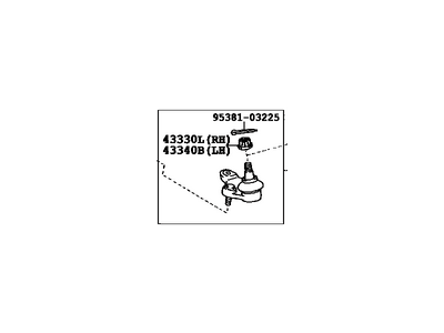 Toyota 43330-09330 Joint Assy,  Lower Ball,  Front RH