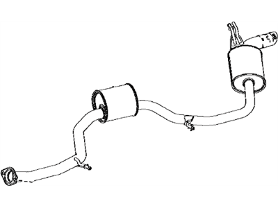 Scion 17430-37660 Pipe Assy,  Exhaust,  Tail