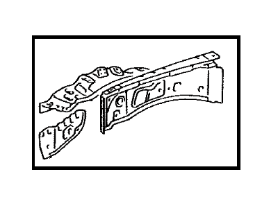 Toyota 53720-60173 Apron Sub-Assy,  Front Fender,  LH