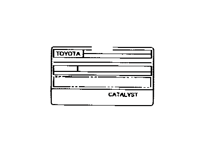 Toyota 11298-50362 Plate,  Emission Control System Information