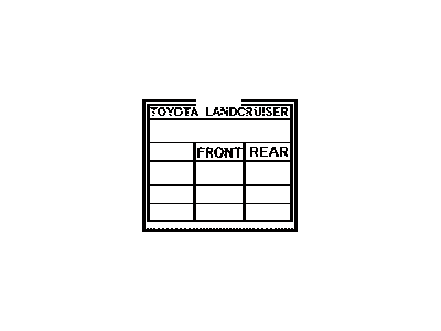 Toyota 74552-6A010 Plate,  Safety Caution