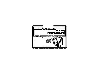 Toyota 74543-60340 Label,  Rear Seat Information