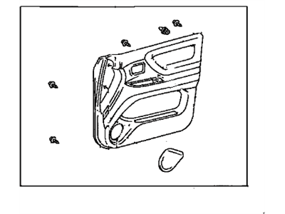 Toyota 67660-60030-B0 Board Sub-Assy,  Front Door Trim,  LH