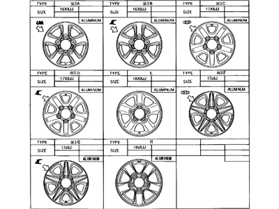 Toyota 42611-60361 Wheel,  Disc (For Front)