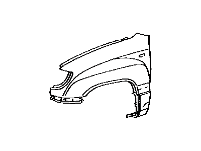 Toyota 53802-6A200 Fender Sub-Assy,  Front LH