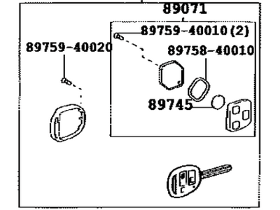 Toyota 89070-60B60 Transmitter Assy,  Door Control