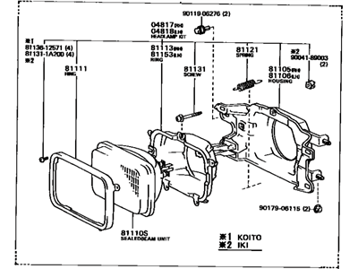 Toyota 81150-1A141 Headlamp Assembly