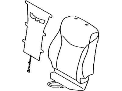 Toyota 71073-47321-B7 Cover, Front Seat Back, Passenger Side(For Separate Type)