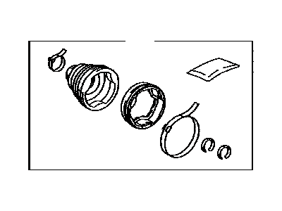 Toyota 04437-47031 Boot Kit,  Front Drive Shaft Inboard Joint,  LH