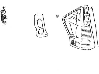 Toyota 81561-47270 Lens & Body,  Rear Combination Lamp,  LH