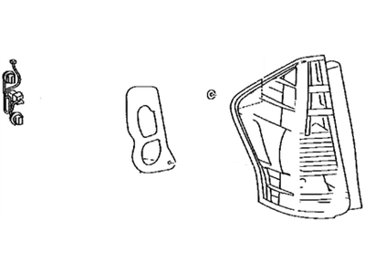 Toyota 81551-47270 Lens & Body,  Rear Combination Lamp,  RH