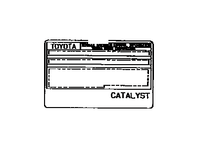 Toyota 11298-11320 Emission Label