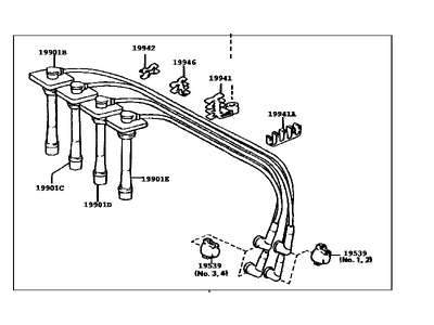 Toyota Spark Plug Wire - 90919-22373