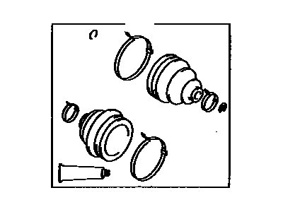Toyota 04438-10060 Boot Kit,  Front Drive Shaft,  In & Outboard,  LH