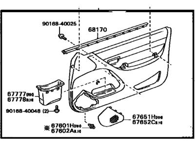 Toyota 67620-1G331-C0 Door Trim Panel, Driver Side