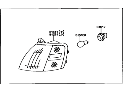 Toyota 81510-16180 Combination Lamp Assy