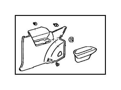 Toyota 62510-16620-W4 Quarter Trim Panel