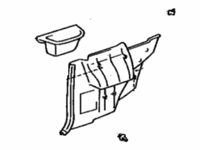 Toyota 62520-16580-W4 Quarter Trim Panel