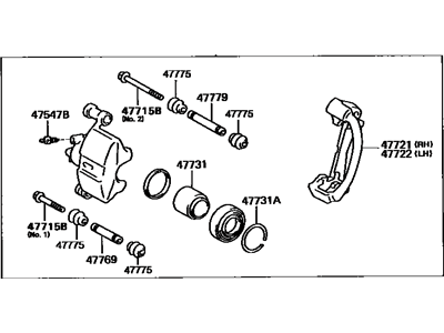 Toyota Paseo Brake Caliper - 47730-10111