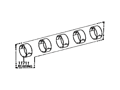 Toyota 11704-71020 Bearing Set,  Crankshaft