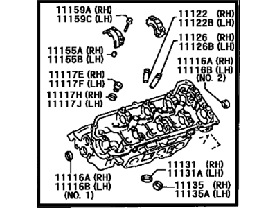 Toyota 11102-29057 Head,  Cylinder,  LH