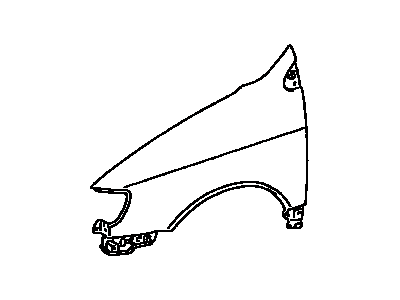 Toyota 53802-08900 Fender Sub-Assembly, Front Driver Side