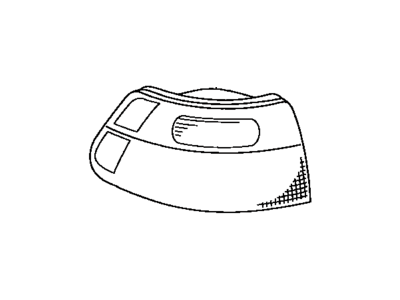Toyota 81561-08020 Lens & Body, Rear Combination Lamp, Driver Side