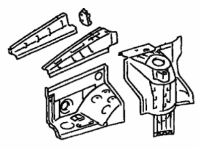 53701-08011 Toyota Apron Sub-Assembly, Front Fender, Passenger Side Illustration 1 of 1