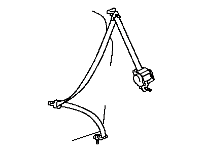 Toyota 73370-08030-B0 Belt Assy,  Rear NO.1 Seat,  Outer LH