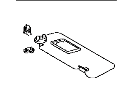 Toyota 74310-02D90-B1 Visor Assembly, Passenger Side