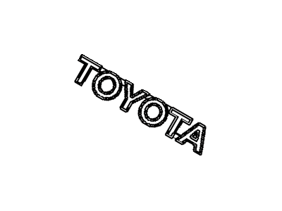 Toyota 75446-52030 Plate,  Luggage Compartment Door Name,  NO.6