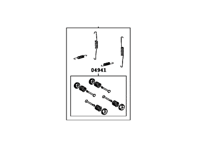 Toyota 04942-02060 Spring Kit,  Rear Brake