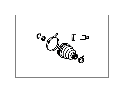 Toyota 04438-12730 Boot Kit,  Front Drive Shaft Inboard Joint,  LH