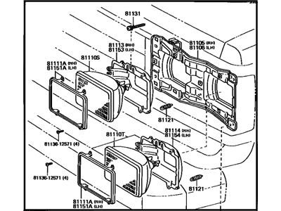 Toyota Land Cruiser Headlight - 81150-90A28