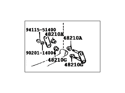 Toyota 04483-60050 Shackle Kit,  Rear Spring