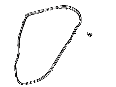 Toyota 67871-12530 Weatherstrip,  Rear Door,  RH