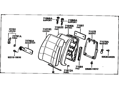Toyota 71440-22850-03 Back Assembly, Front Seat, Driver Side(For Separate Type)