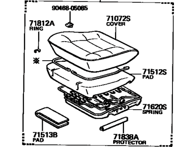 Toyota 71420-22480-03 Cushion Assembly, Front Seat, Driver Side