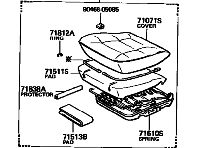 Toyota 71410-22720-03 Cushion Assembly, Front Seat, Passenger Side