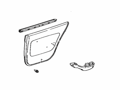 Toyota 67630-06020-B0 Board Sub-Assembly, Rear Door Trim, Passenger Side