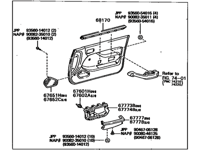 Toyota 67610-AA020-B0 Door Trim Panel