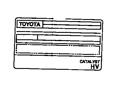 Toyota 11298-22121 Plate,  Emission Control Information