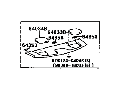 64330-02150-E0 Toyota Panel Assembly, Package Tray Trim Illustration 1 of 1