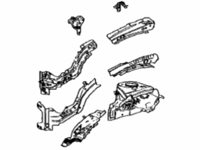 Toyota 53702-F4010 Apron Sub-Assy,  Front Fender,  LH