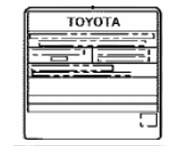 Toyota 11298-0T301 Label,  Emission Control Information
