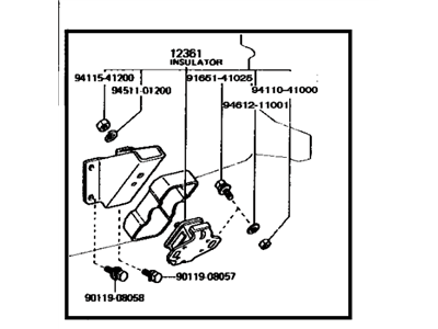 Toyota 12302-39015 Bracket, Engine Mounting, Front Driver Side